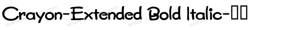 Crayon-Extended Bold Italic字体转换